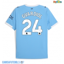 Camisa de time de futebol Manchester City Josko Gvardiol #24 Replicas 1º Equipamento 2025-26 Manga Curta